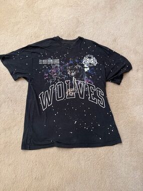 Darc Sport Black Tee with White Paint Splatter